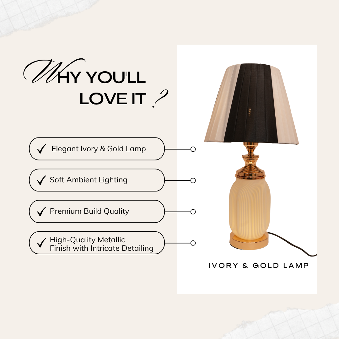 Ivory & Gold Lamp