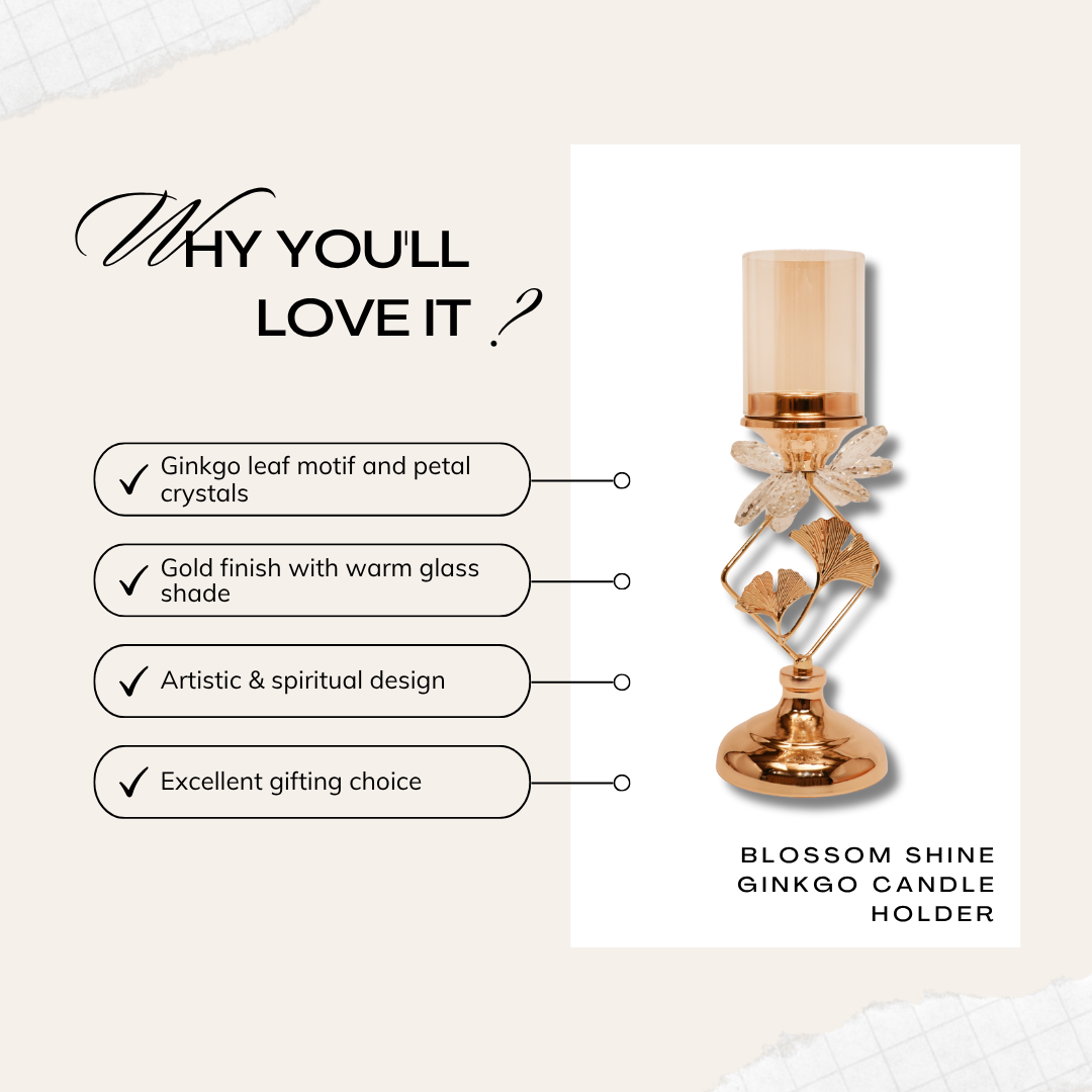 Blossom Shine Ginkgo Candle Holder