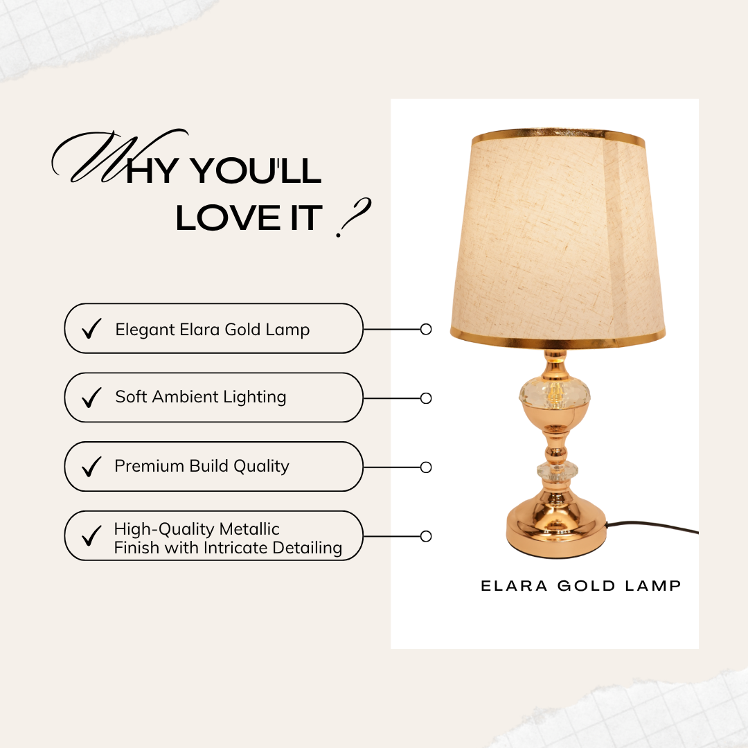Elara Gold Lamp