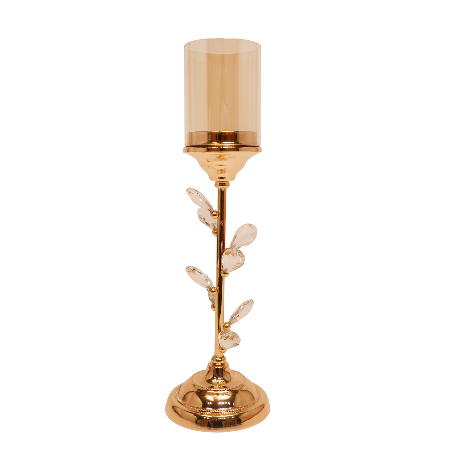 Golden Leaf Bloom Candle Stand