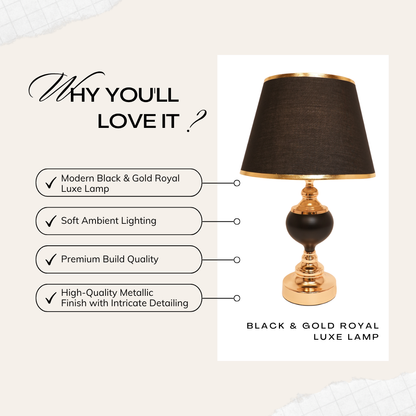 Black & Gold Royal Luxe Lamp