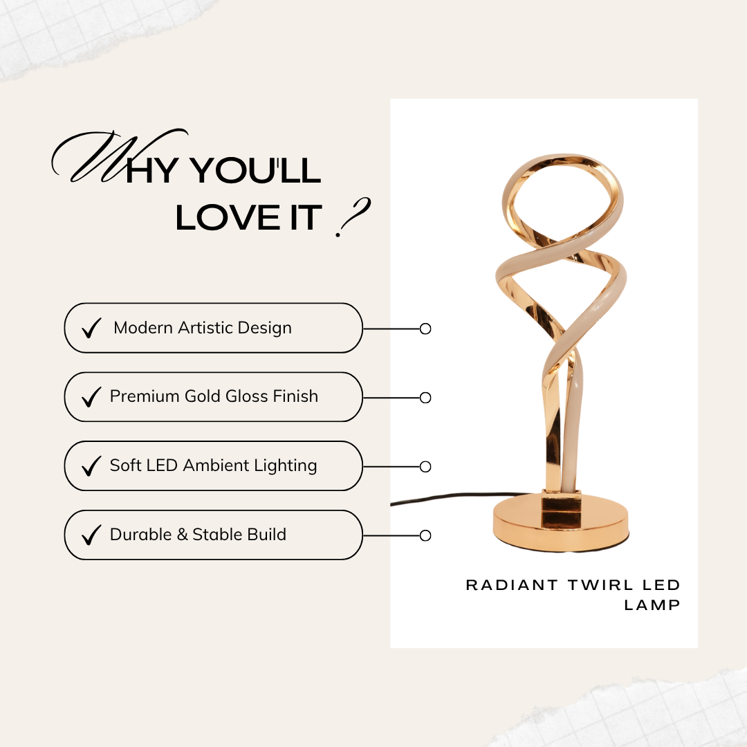 Radiant Twirl LED Lamp