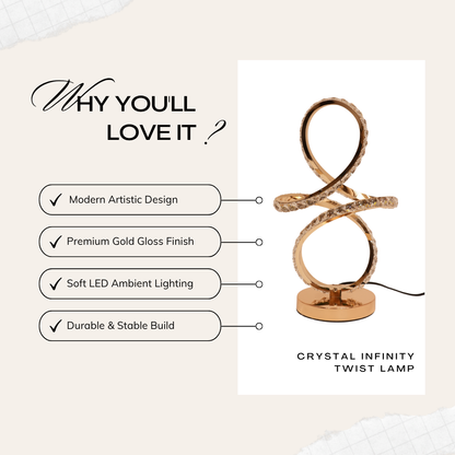 Crystal Infinity Twist Lamp