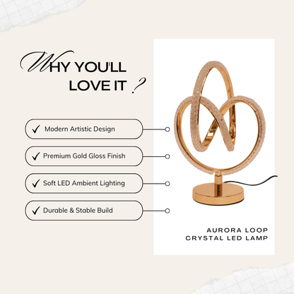 Infinity Oval Crystal Lamp