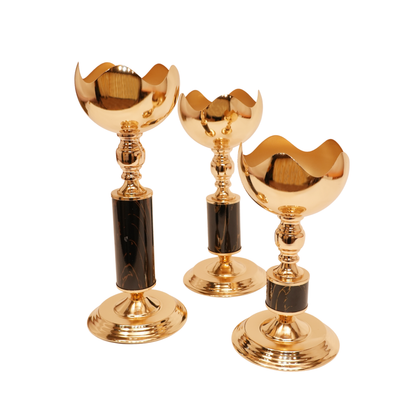 Luxurious Gold & Black Decore Set of 3
