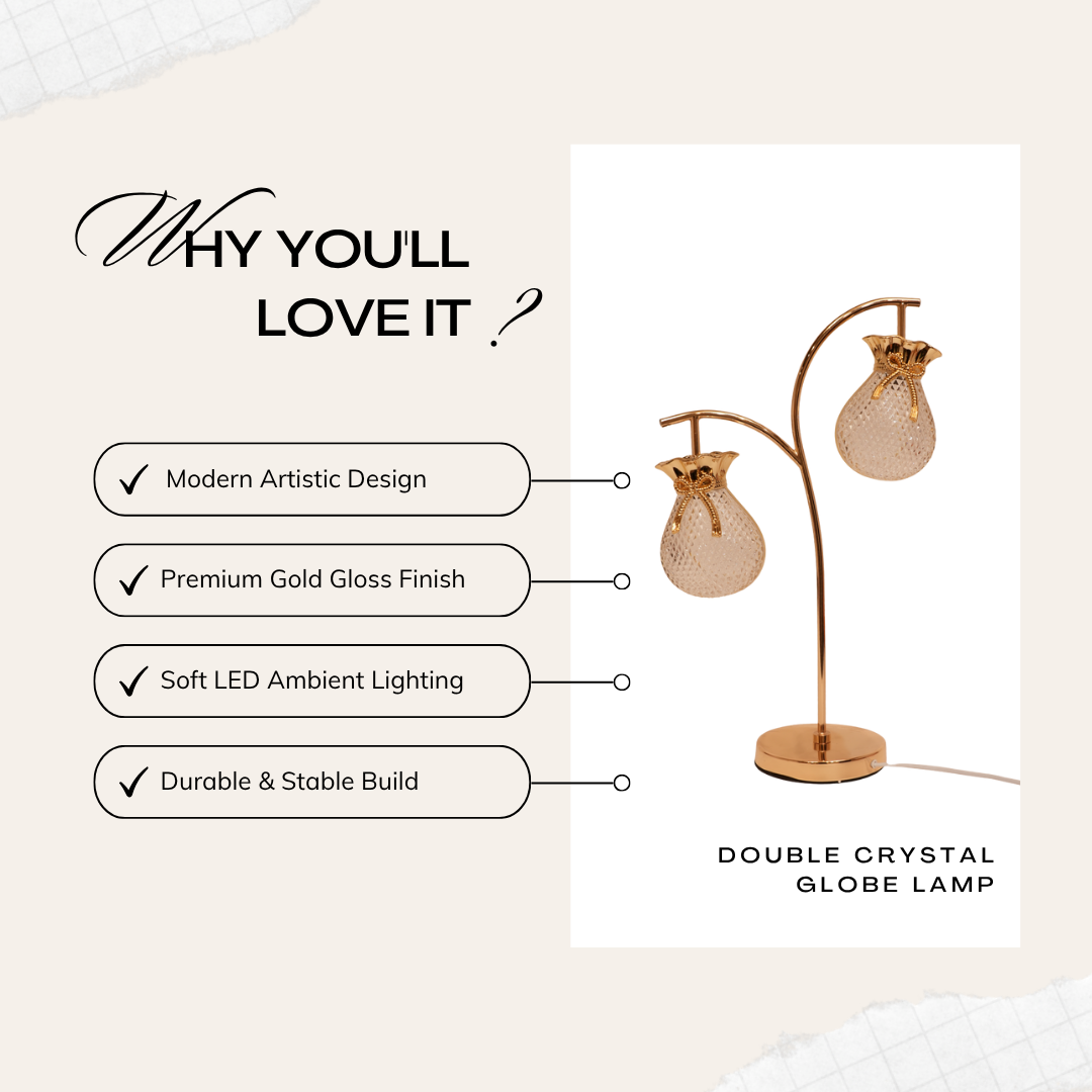 Double Crystal Globe Lamp