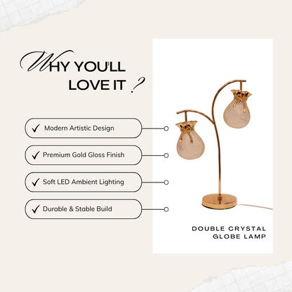 Double Crystal Globe Lamp