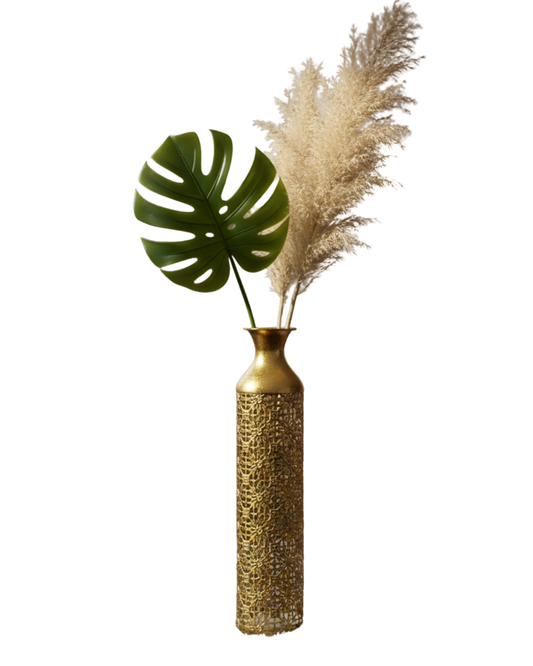 The Obsidian-Gold Contour Vase