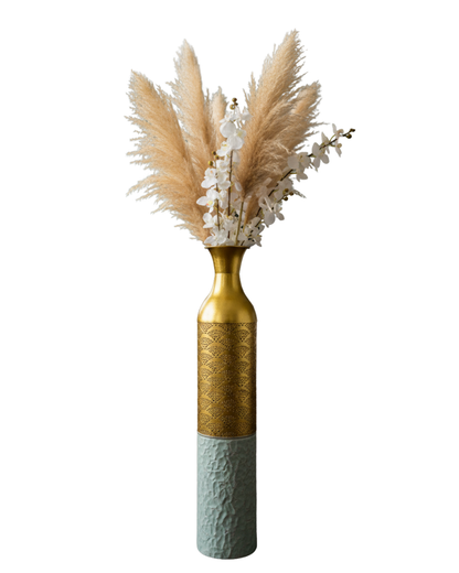 Antique Blue & Gold Dual Vase Set