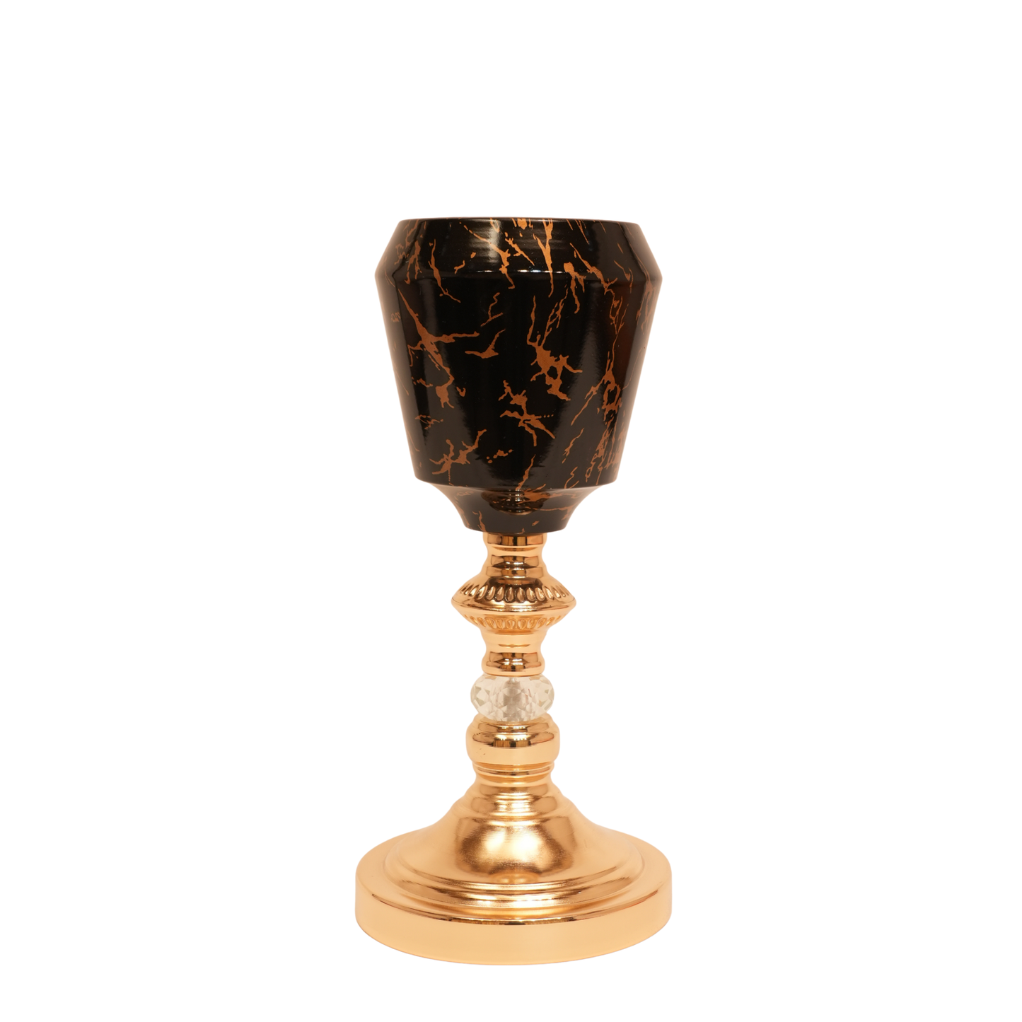 Black Marble Finish Gold Chalice
