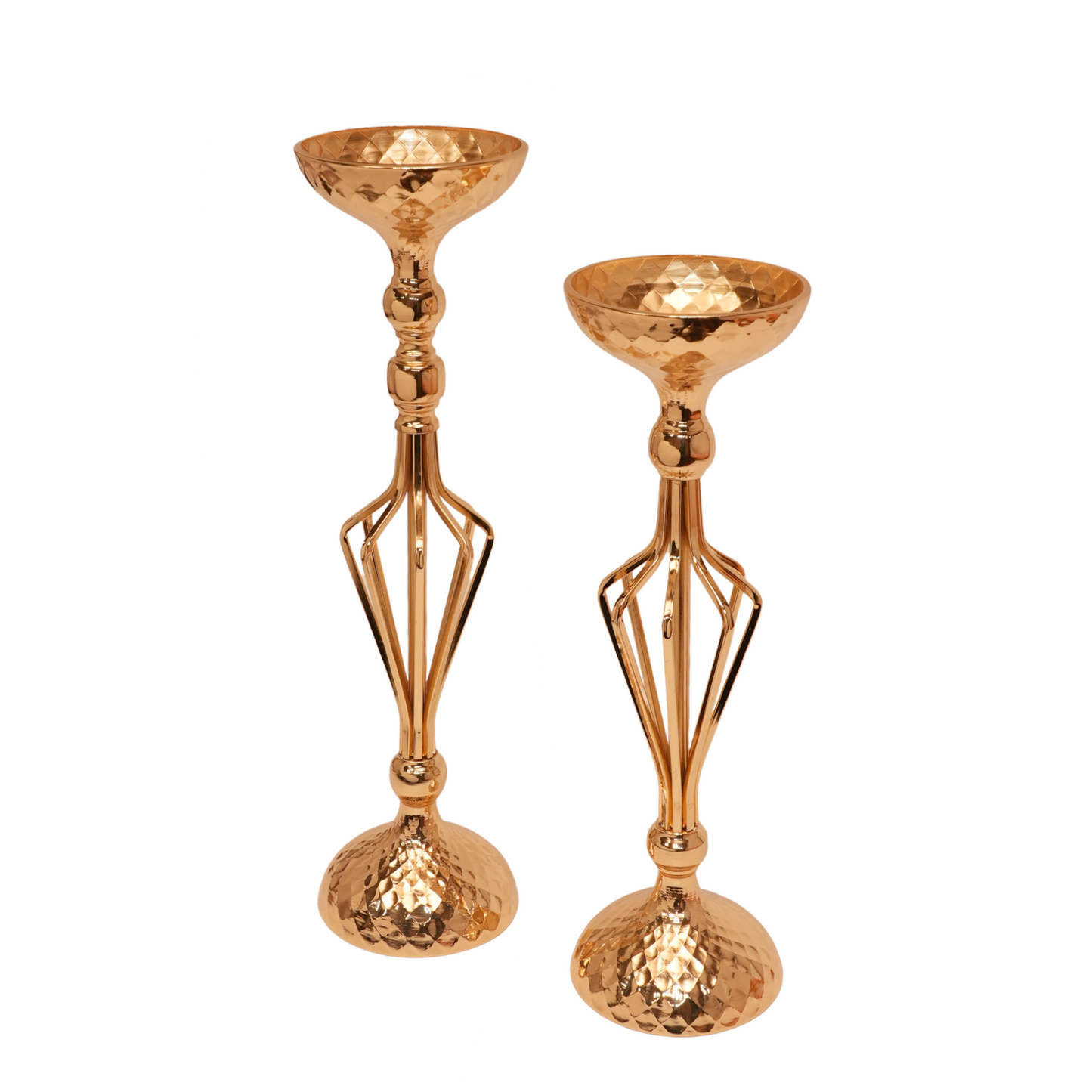 Sculpted Elegance Hammered Vase - Set of 2