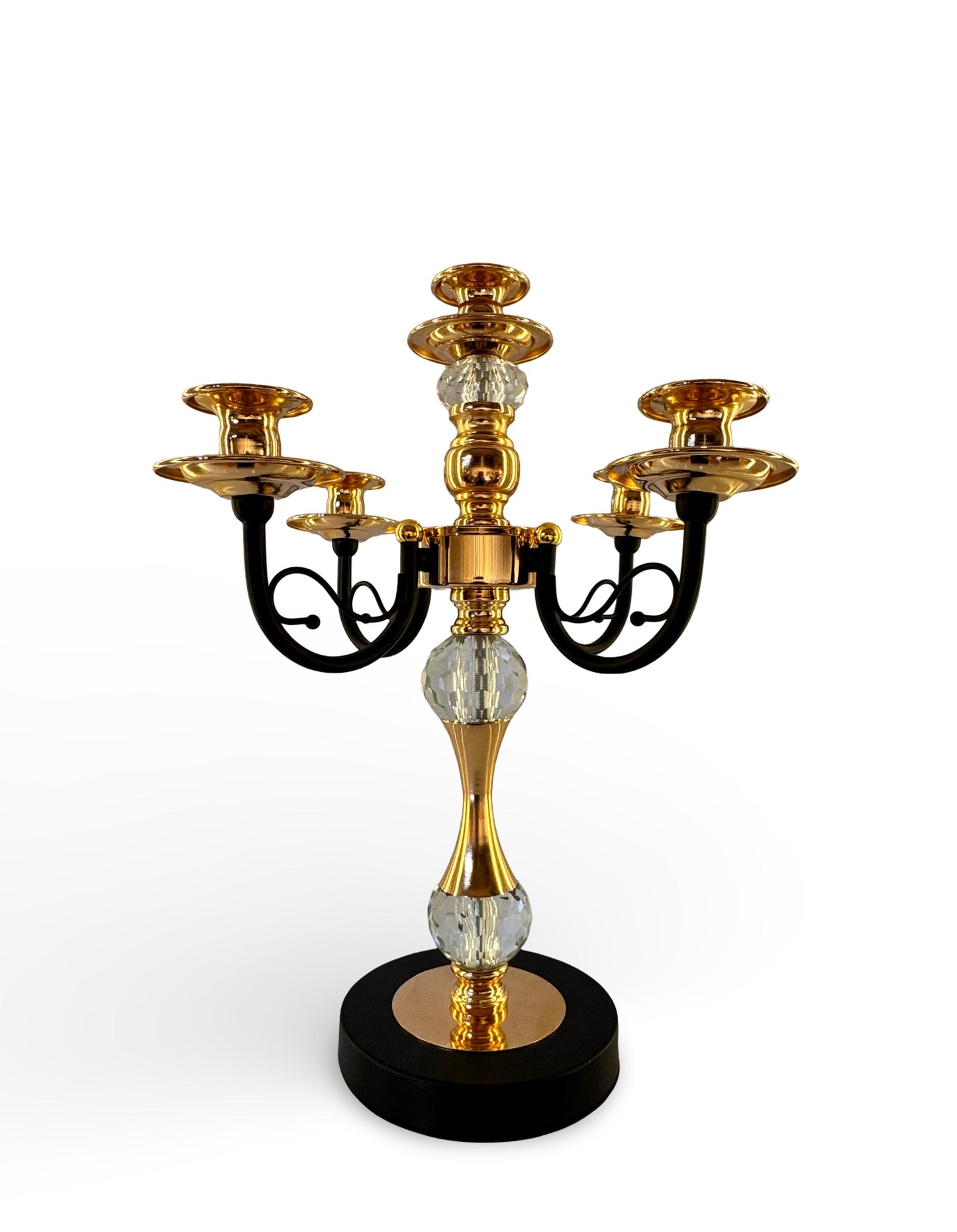 5-Arm Golden Candelabra