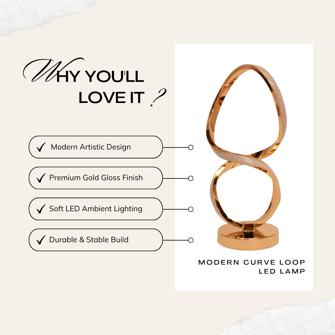 Modern Curve Loop LED Lamp