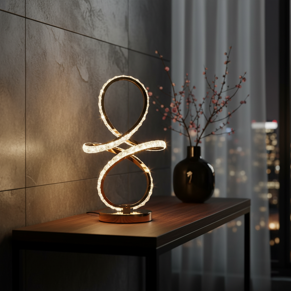 Crystal Infinity Twist Lamp