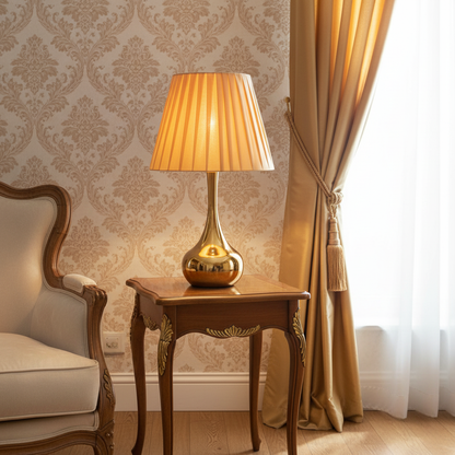 Golden Tear-Drop Table Lamp