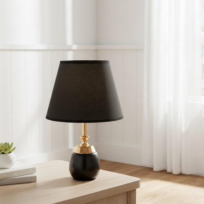 Elegant Black & Gold Decorative Table Lamp