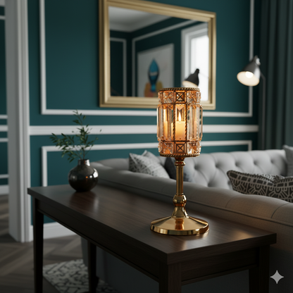 Crystal Barrel Pedestal Candle Stand