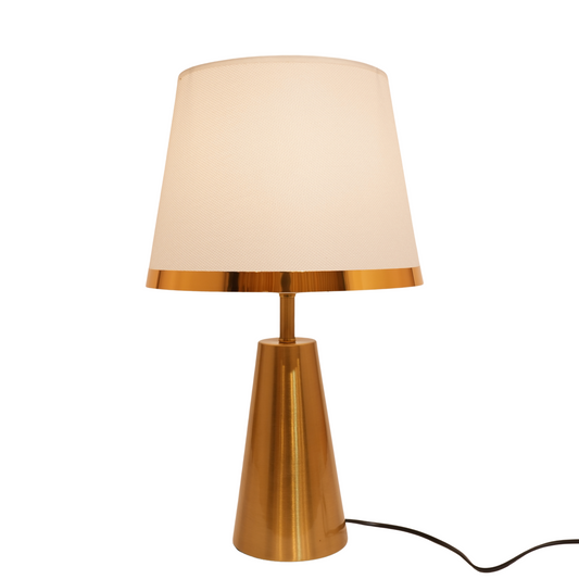 Golden cone-shaped lamp