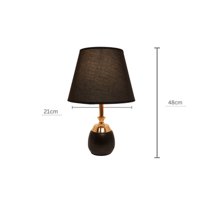 Elegant Black & Gold Decorative Table Lamp