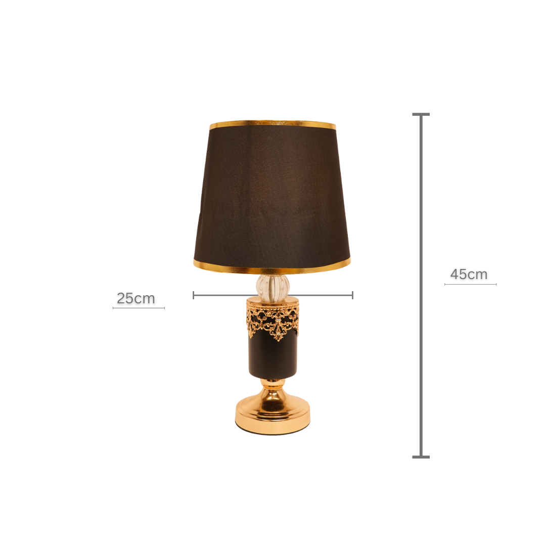 Royal Black & Gold Designer Table Lamp