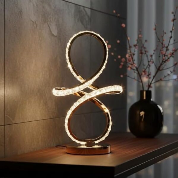 Crystal Infinity Twist LED Table Lamp