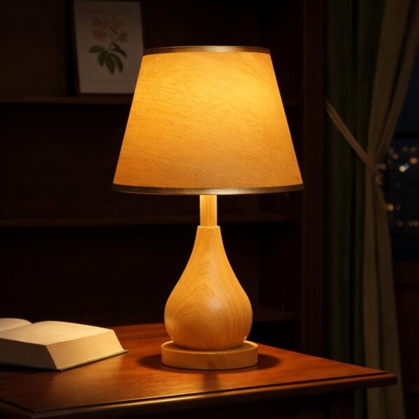 Wooden Finish Ceramic Table Lamp