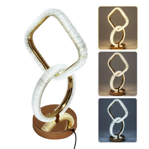 Crystal Loop Design Nightstand Lamp