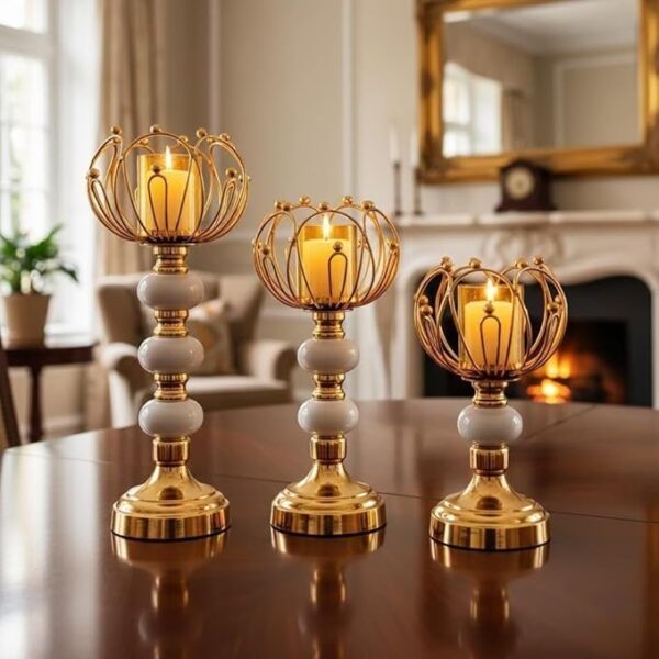 Metal Candle Holder Set 3