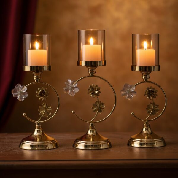Floral Metal Tealight Stand